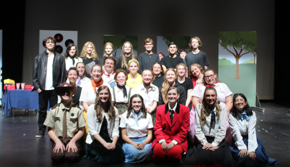 PHS One Act cast and crew for the play "You'll Never Guess What Happened at the Whistle Creek Festival."